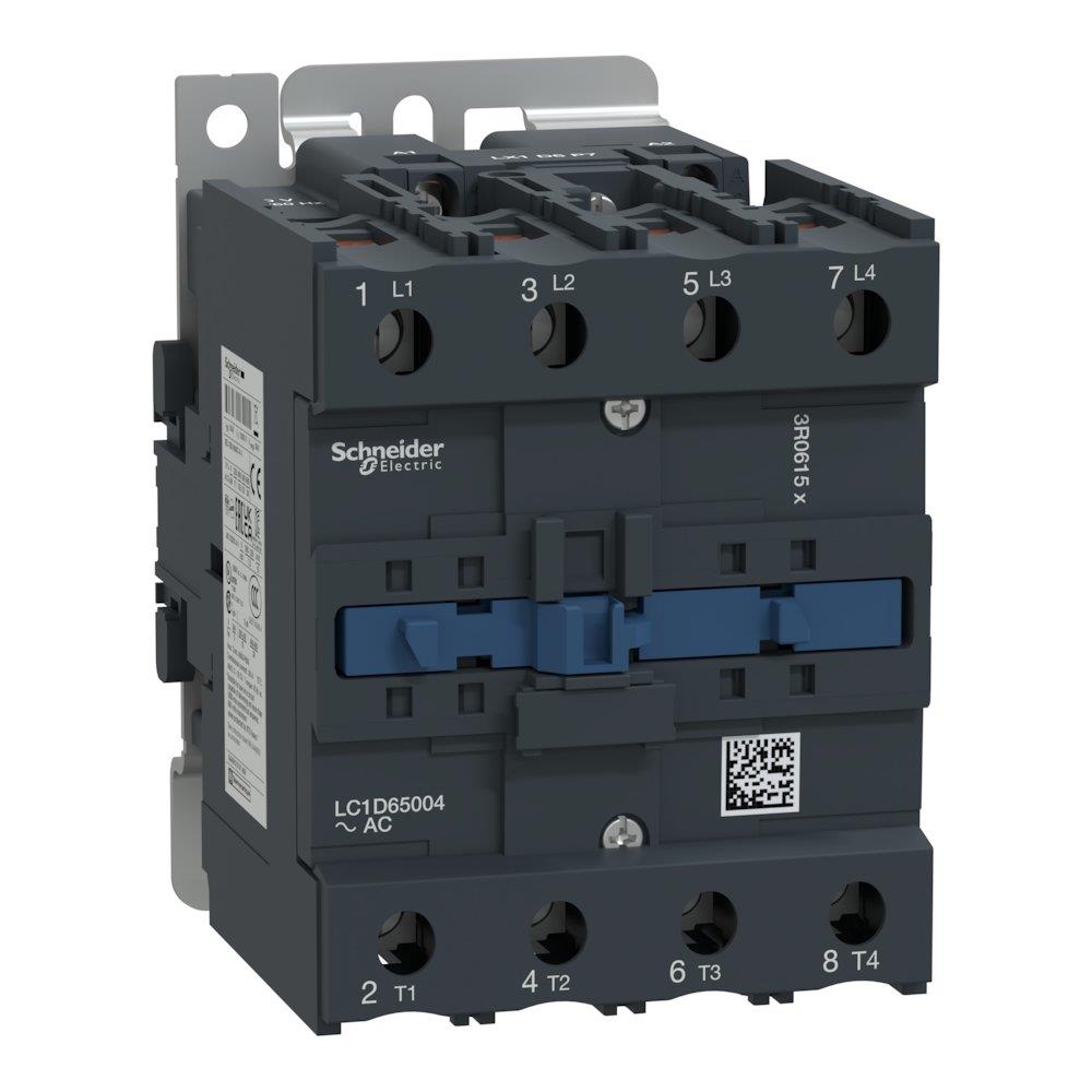Schneider LC1D Contactor - TeSys D, 65A, 4P