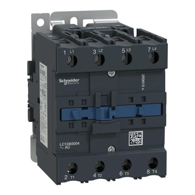 Schneider LC1D Contactor - TeSys D, 65A, 4P