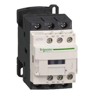 Schneider LC1D Contactor - TeSys D, 9A, 3P, 24 DCV