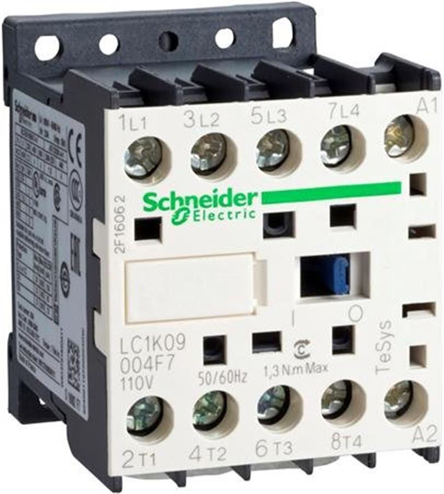 Schneider LC1K Contactor - TeSys K, 9A, 4P, 4NO, 230V