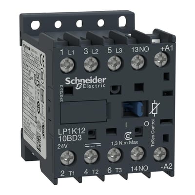 Schneider LP1K Contactor - TeSys K, 24 DCV 3389110168907