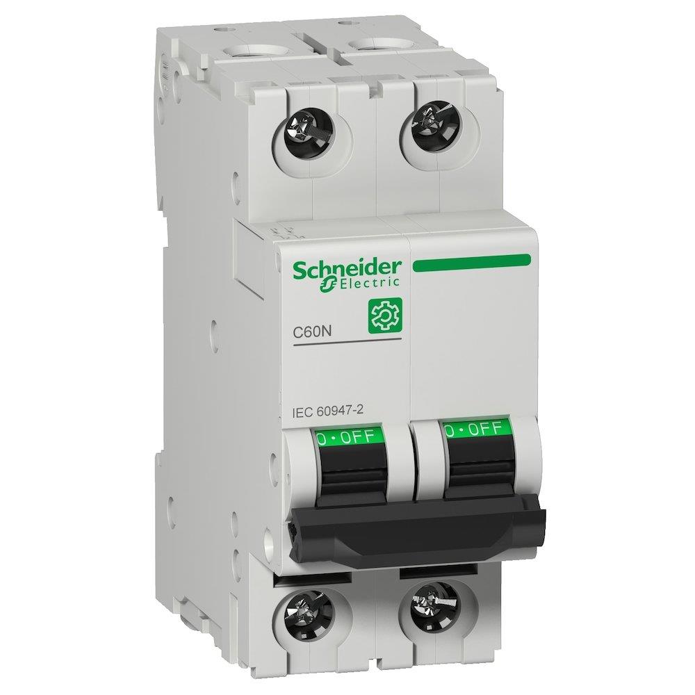 Schneider MULTI9 C60N Circuit breaker - MULTI9 C60N, 20A, 2P, D