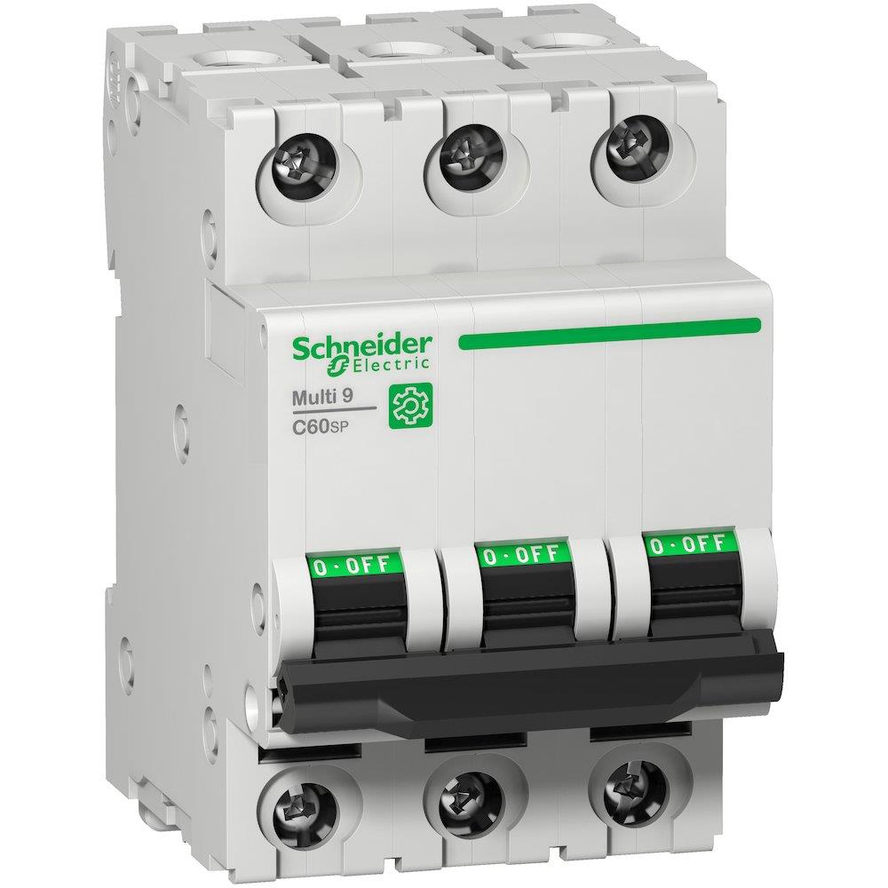 Schneider MULTI9 C60SP Circuit breaker - MULTI9 C60, 10A, 3P, D