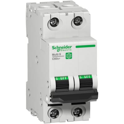 Schneider MULTI9 C60SP Circuit breaker - MULTI9 C60, 16A, 2P, D