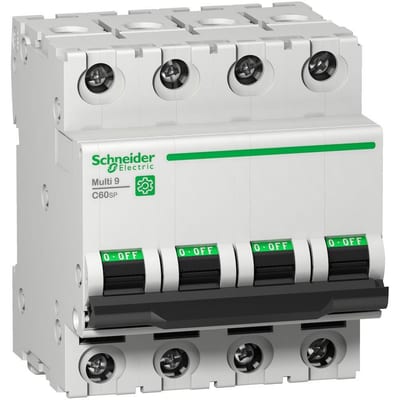 Schneider MULTI9 C60SP Circuit breaker - MULTI9 C60, 8A, 4P, C