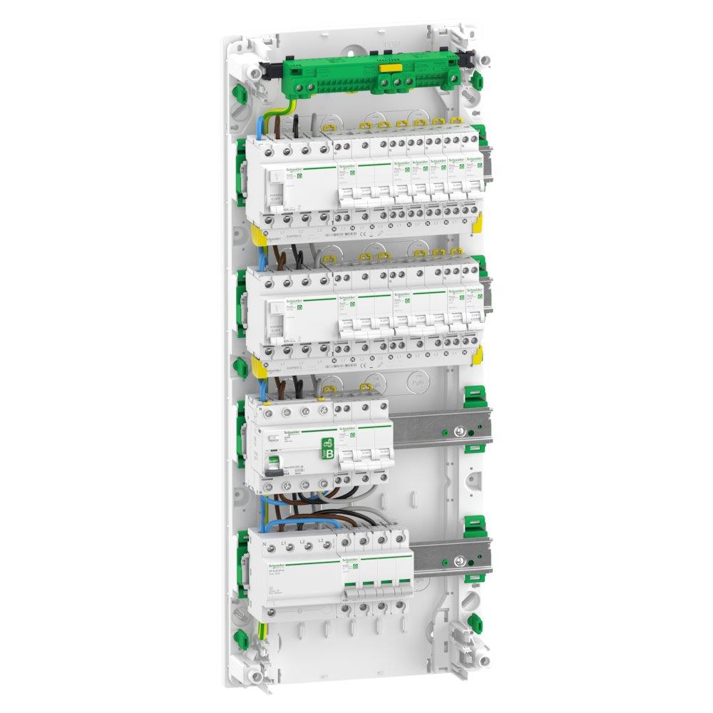 Schneider RESI9 CX Group Panel pre-assembled - 4, 1, 30
