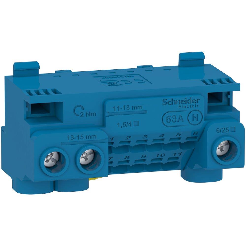 Schneider RESI9 XP Terminal block blue - 3606489579982