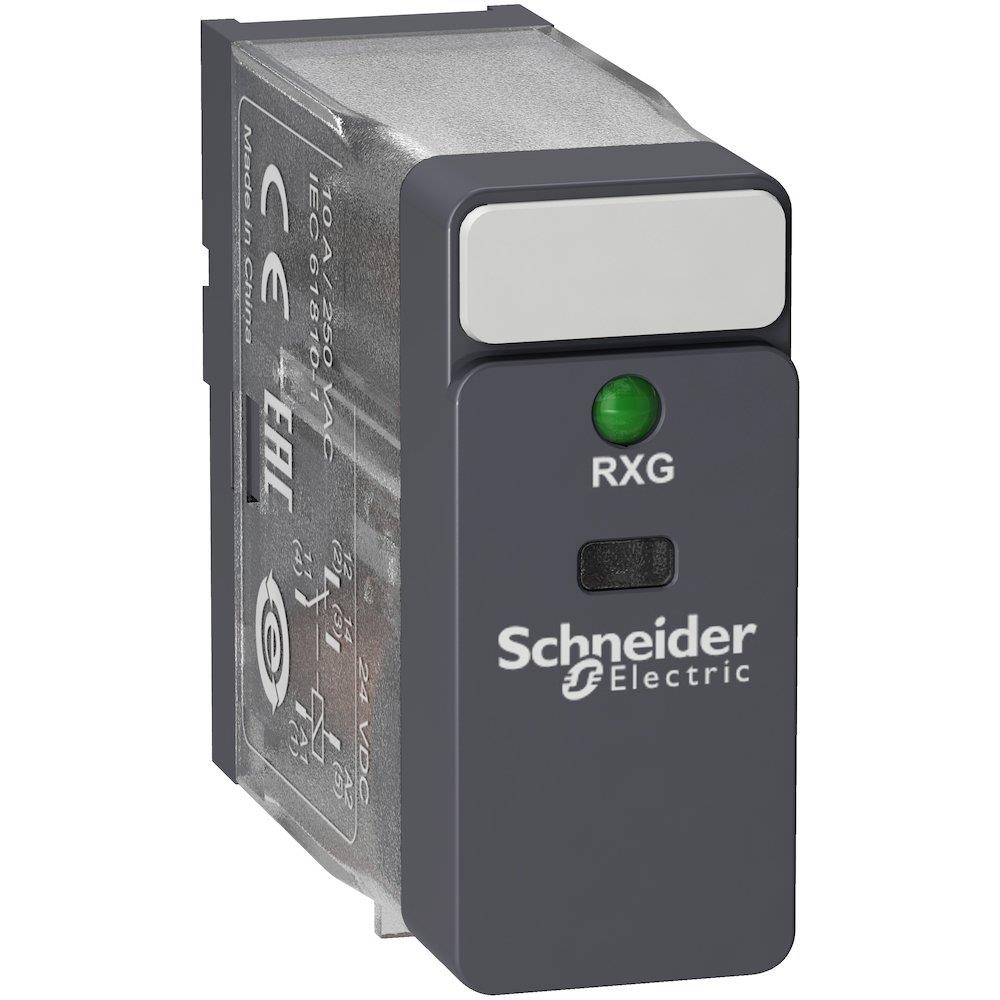 Schneider RXG Plug-in Relay with LED - Harmony RXG, 12 DCV, 10A, 1CO