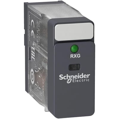 Schneider RXG Plug-in Relay with LED - Harmony RXG, 12 DCV, 10A, 1CO