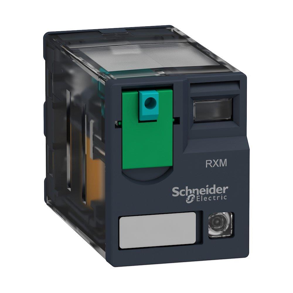 Schneider RXM Plug-in Relay with test button and LED - Harmony RXM, 12 DCV, 3A, 4CO