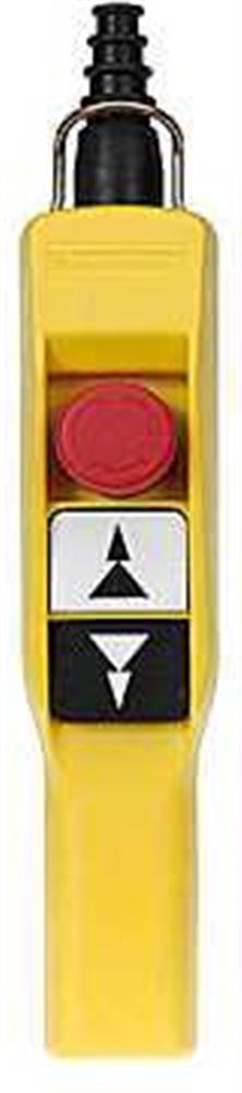 Schneider XACA Hanging pressure 2-Step with emergency stop - Harmony XAC, yellow, 2NO - 2NO - 1NC