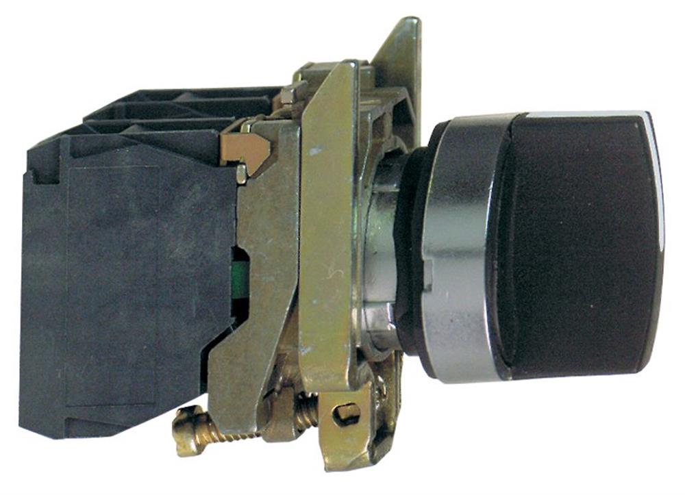 Schneider XB4 Rotary Switch - Harmony XB4, black, 2PCS, Fixed positionsitioner, 1NO