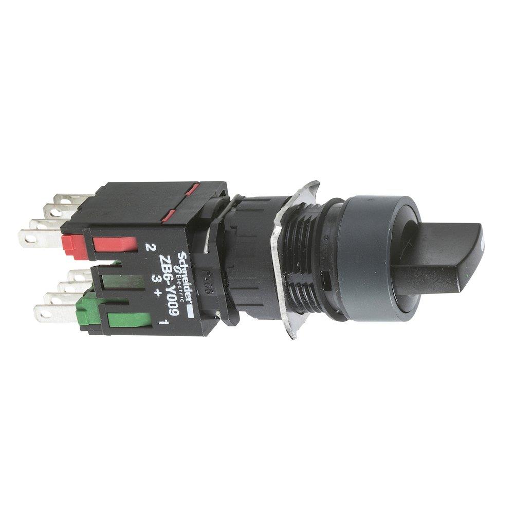Schneider XB6 Rotary Switch - Harmony XB6, black, 2PCS, XB6AD225B