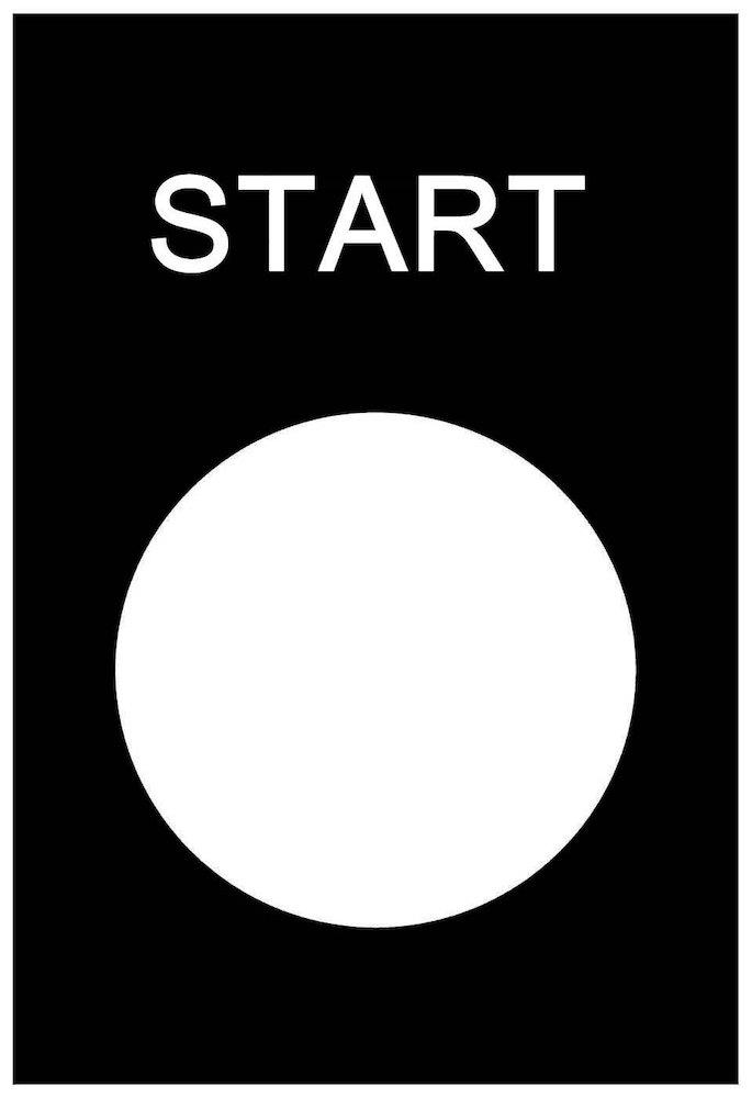 Schneider ZB2 Sign - 30 x 40mm, Start, black