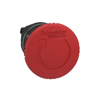 Schneider ZB4 Emergency Stop Head - Harmony XB4, 40mm, red, Push - Drej