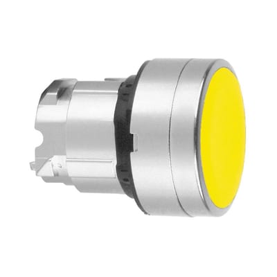 Schneider ZB4 Push Button Head with spring return - Harmony XB4, yellow 3389110079135