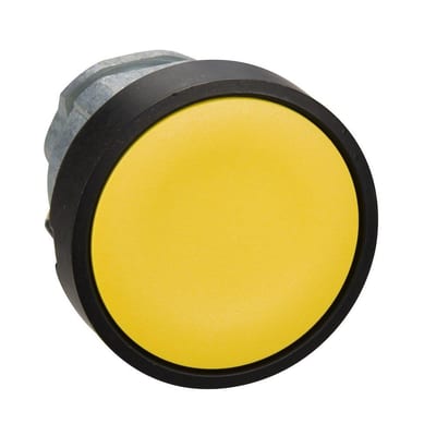 Schneider ZB4 Push Button Head with spring return - Harmony XB4, yellow 3389110220100