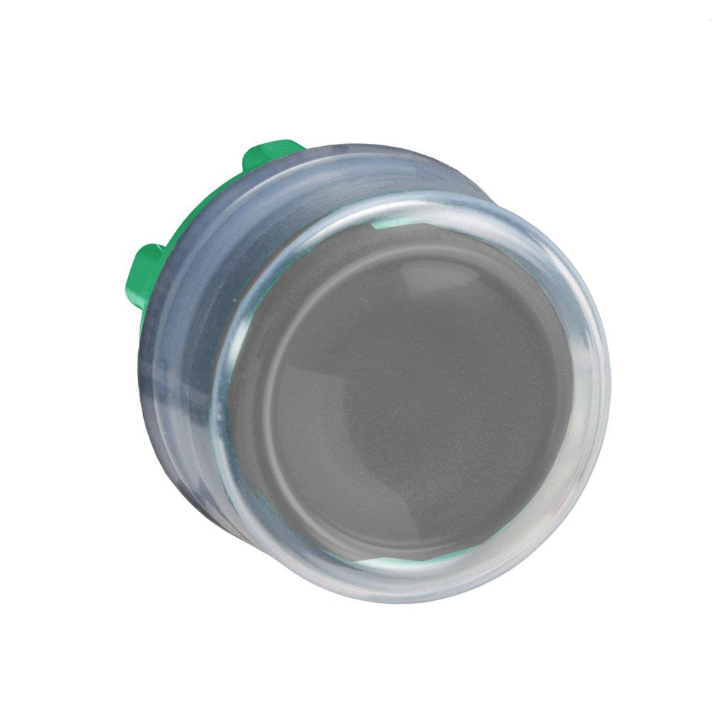 Schneider ZB5 Push Button Head with clear silicone cap and spring return - Harmony XB5, black