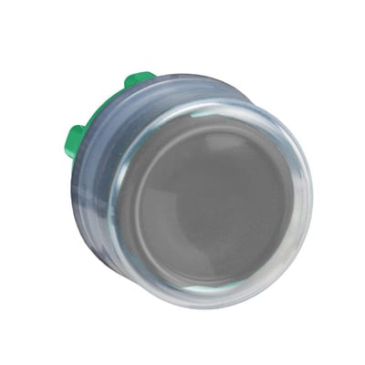 Schneider ZB5 Push Button Head with clear silicone cap and spring return - Harmony XB5, black