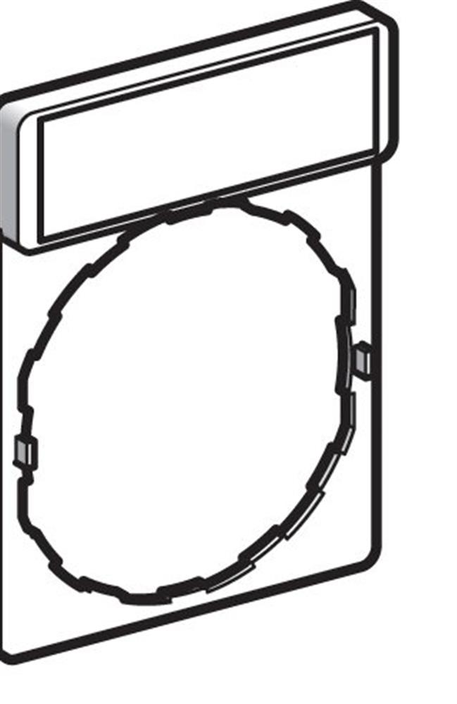 Schneider ZBY Sign Holder - 30 x 40mm, 8 x 27mm, Reset, black