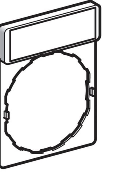 Schneider ZBY Sign Holder - 30 x 40mm, 8 x 27mm, Reset, black
