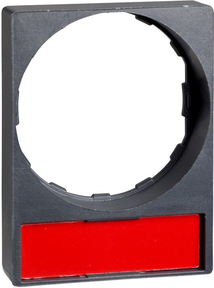 Schneider ZBY Sign Holder - 30 x 40mm, 8 x 27mm, without Text, Black / Red