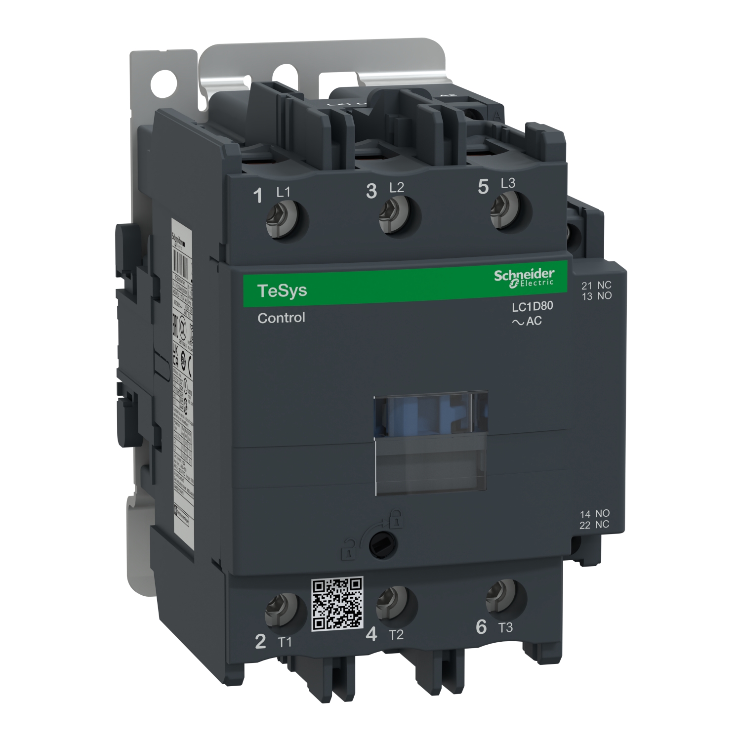 Schneider TeSys D Contactor LC1D80A 80A 3P 24V DC Coil
