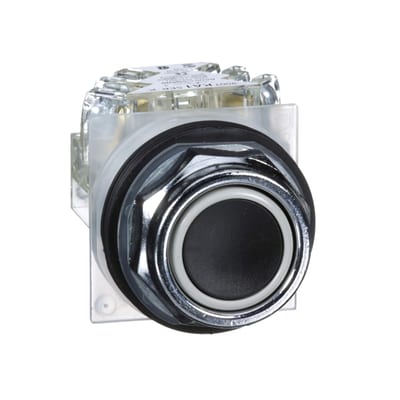 Push-button black 1C/o