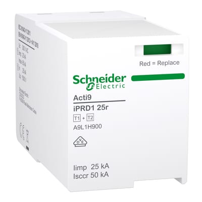 Schneider Electric A9L1H900 ACTI9 IPRD1 25R Replacement Cartridge, Type 1+2, Phase (L-N)