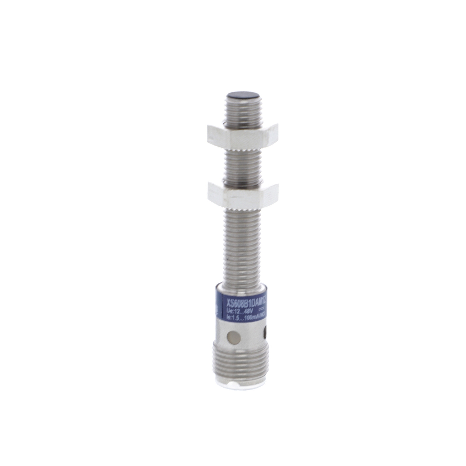 Telemecanique OsiSense XS608B1DAM12 Inductive Proximity Sensor — M8 barrel, Sn 2.5 mm, 2-Wire DC, NO, M12 connector (4-Pin)