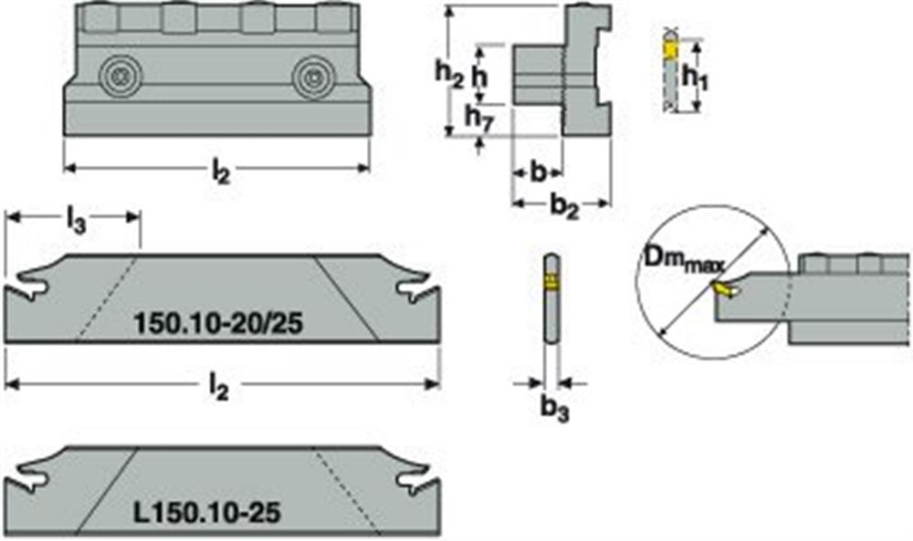 Seco 150.10A-20-2 Parting Blade - 2mm