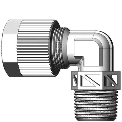 Serto SO 22421 Angle nipple PVDF - 12mm, 1/2", 90°