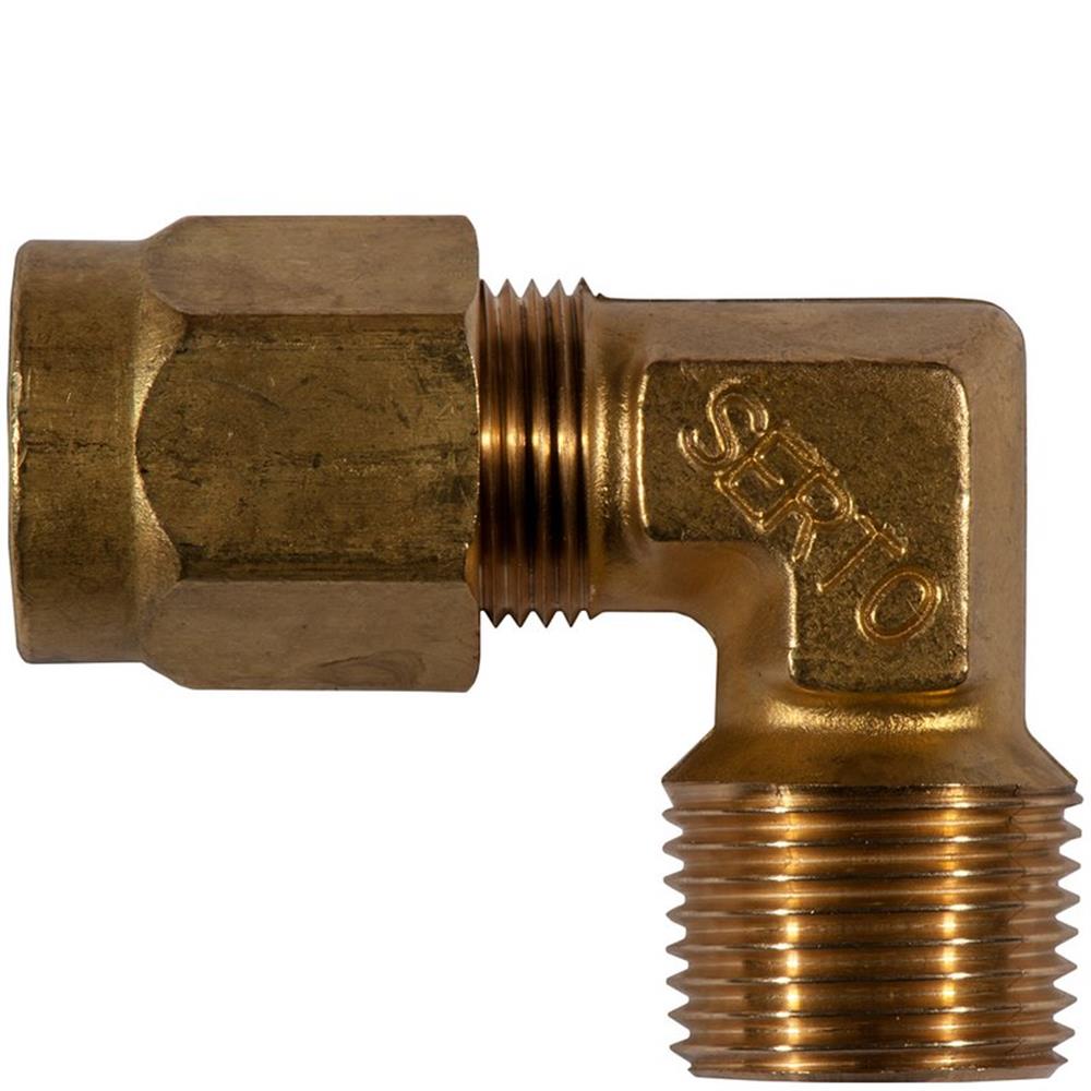 Serto SO 42421-Npt Angle nipple brass - 6mm, 1/4", 90°