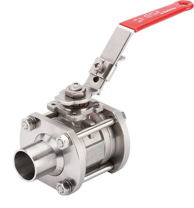 Sferaco 3-piece Ball Valve welded/welded 316/316/PTFE - 1", 25mm, 63bar, F04/6