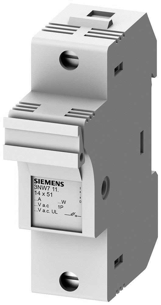 Siemens Sentron 3NW7 Cylindrical fuse holder - 14X51MM, 50A 4001869208756
