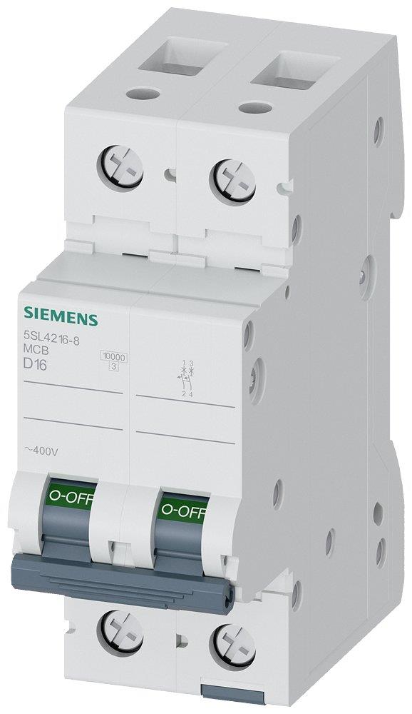 Siemens Sentron 5SL4 Circuit breaker - 16A, 2P, D