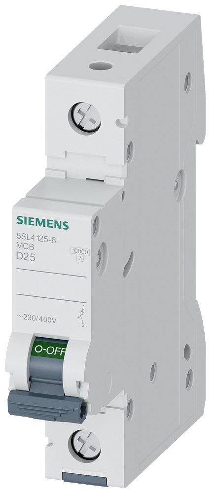 Siemens Sentron 5SL4 Circuit breaker - 25A, 1P, D