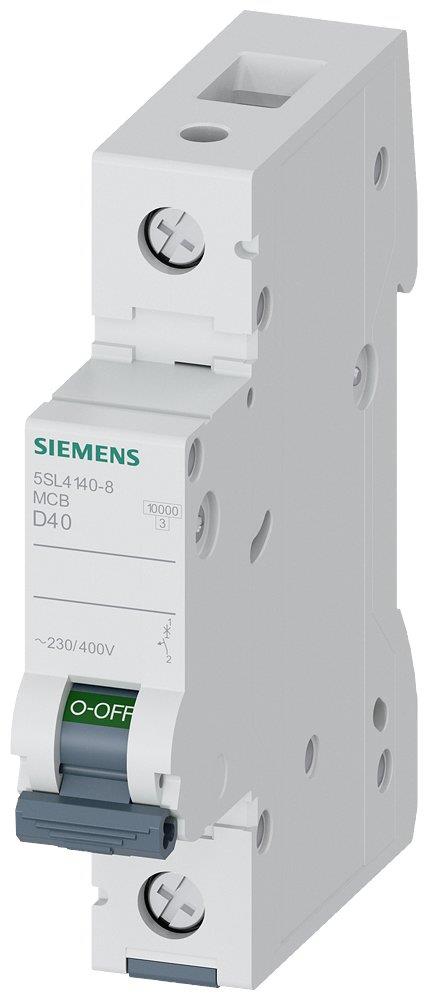 Siemens Sentron 5SL4 Circuit breaker - 40A, 1P, D
