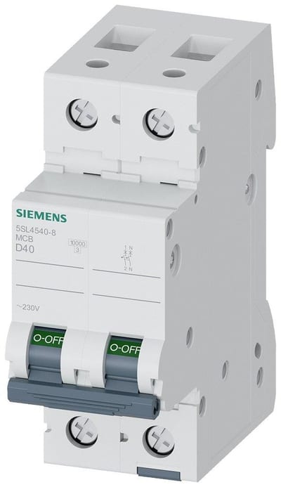 Siemens Sentron 5SL4 Circuit breaker - 40A, 1P + N, D