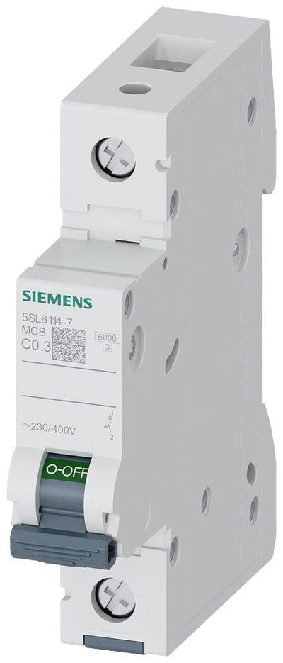 Siemens Sentron 5SL6 Circuit breaker - 0.3A, 1P, C