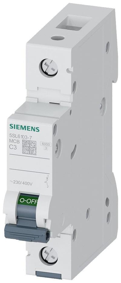 Siemens Sentron 5SL6 Circuit breaker - 3A, 1P, C