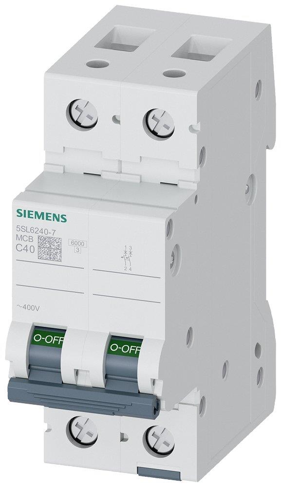 Siemens Sentron 5SL6 Circuit breaker - 40A, 2P, C