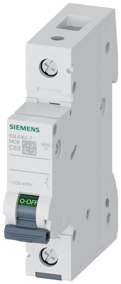 Siemens Sentron 5SL6 Circuit breaker - 63A, 1P, C