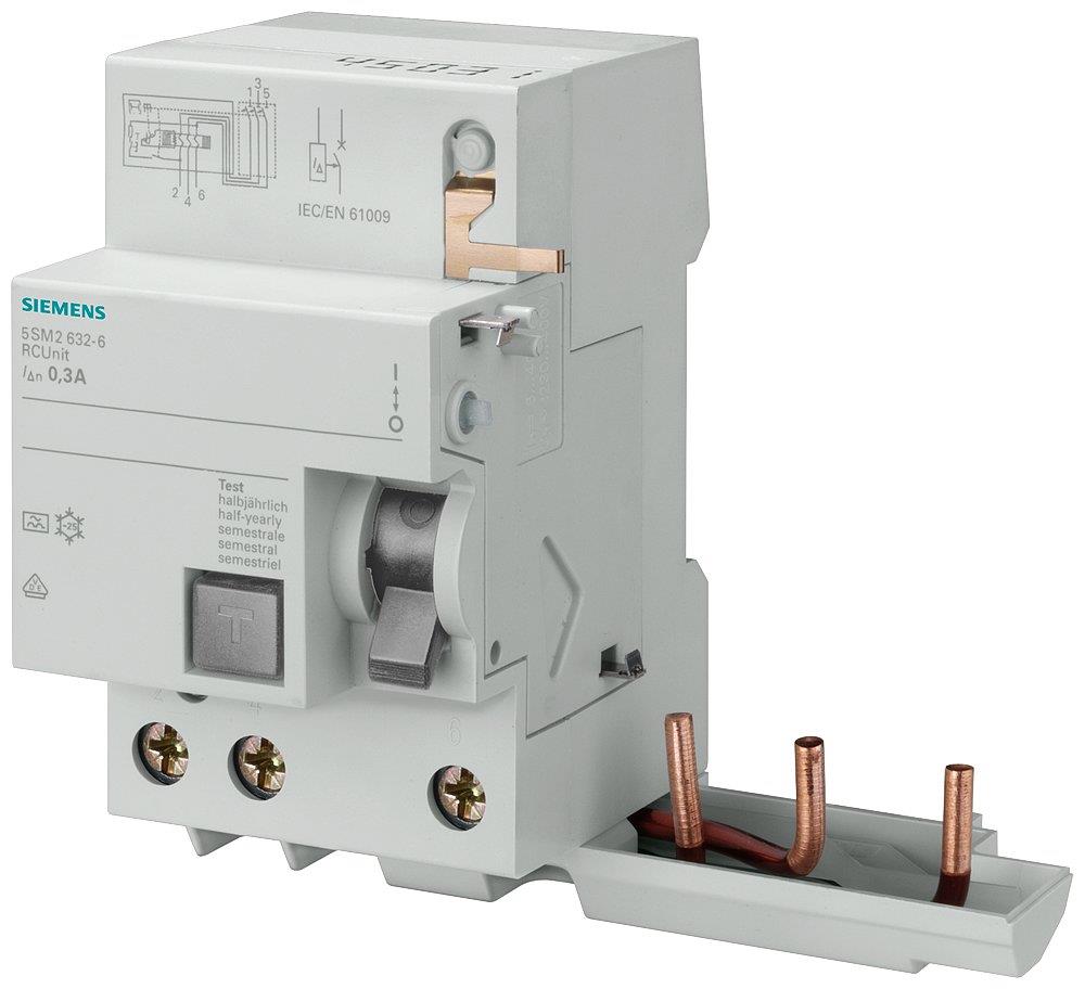 Siemens Sentron 5SM2 RC device - 63A, 3P, AC, 1MA