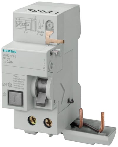 Siemens Sentron 5SM2 Residual current circuit breaker - 63A, 2P, A, 30MA