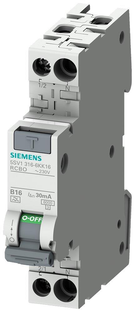 Siemens Sentron 5SV1 Combination Switch - 6A, 1P, B, A, 6MA