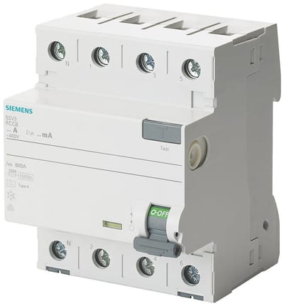 Siemens Sentron 5SV3 Residual current circuit breaker - 25A, 4P, A, 300MA