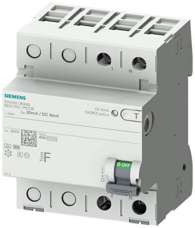 Siemens Sentron 5SV3 Residual current circuit breaker - 40A, 2P, F, 30MA