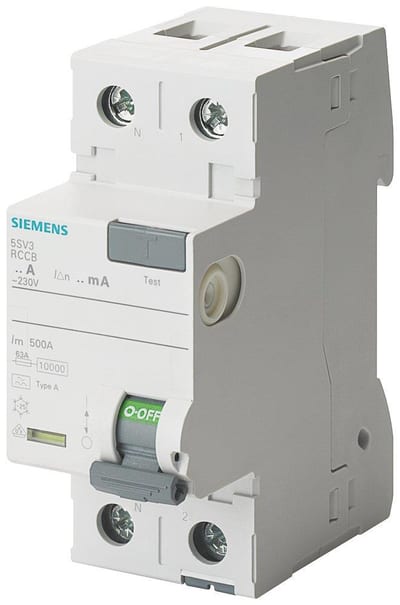 Siemens Sentron 5SV3 Residual current circuit breaker - 80A, 2P, A, 100MA