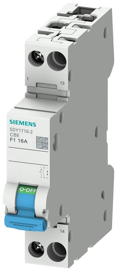 Siemens Sentron 5SY1 Power switch - 4A, 1NO, 2